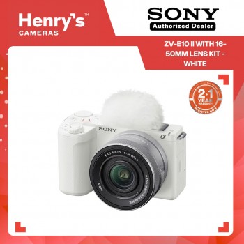Sony ZV-E10 II Mirrorless Camera with 16-50mm Lens Kit - White