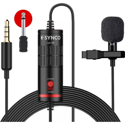 SYNCO LAV-S6 CONDENSER LAVALIER MICROPHONE