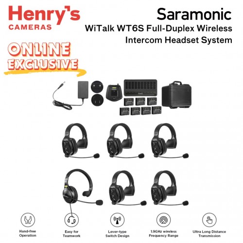 Saramonic Witalk WT6S Full-Duplex Wireless Intercom Headset System