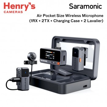 Saramonic Air Pocket Size Wireless Microphone (1RX + 2TX + Charging Case + 2Lavalier) Saramonic Air Pocket Size Wireless Microphone (1RX + 2TX + Charging Case + 2Lavalier)