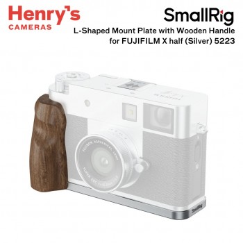 SmallRig L-Shaped Mount Plate with Wooden Handle for Fujifilm X half (Silver) 5223