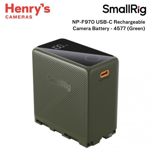 SmallRig NP-F970 USB-C Rechargeable Camera Battery - 4577 (Green)