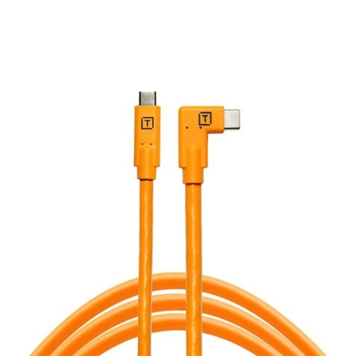 Tetherpro USB-C to USB-C Right Angle - Orange CUC15RT-ORG