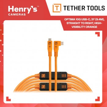 TetherPro Optima 10G USB-C, 31' (9.4m), Straight to Right, High-Visibility Orange - CUC31RTG2-ORG TetherPro Optima 10G USB-C, 31' (9.4m), Straight to Right, High-Visibility Orange - CUC31RTG2-ORG