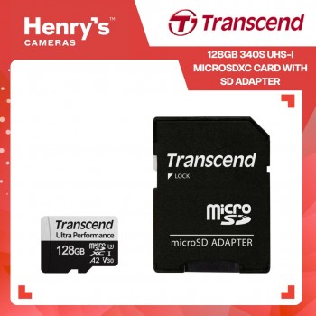 Transcend 128GB 340S UHS-I microSDXC Card with SD Adapter - TS128GUSD340S
