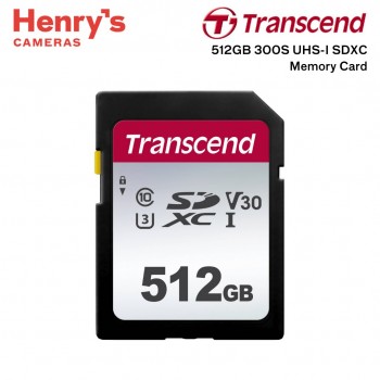 Transcend 512GB 300S UHS-I SDXC Memory Card - TS512GSDC300S Transcend 512GB 300S UHS-I SDXC Memory Card - TS512GSDC300S