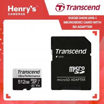 Transcend 512GB 340S UHS-I microSDXC Card with SD Adapter - TS512GUSD340S