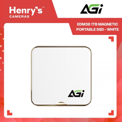 AGI EDM38 1TB Magnetic Portable SSD - White