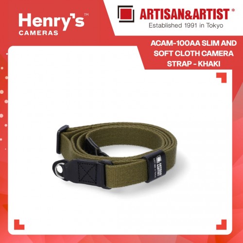 Artisan & Artist ACAM-100AA Slim and Soft Cloth Camera Strap - Khaki