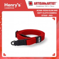 Artisan & Artist ACAM-100AA Slim and Soft Cloth Camera Strap - Red