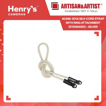 Artisan & Artist ACAM-301A Silk Cord Strap with Ring attachment (Standard) - Silver