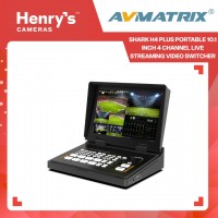 AVMATRIX Shark H4 PLUS Portable 10.1 INCH 4 Channel Live Streaming Video Switcher