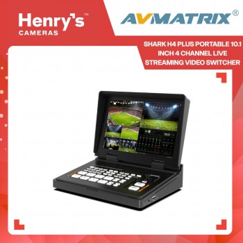 AVMATRIX Shark H4 PLUS Portable 10.1 INCH 4 Channel Live Streaming Video Switcher