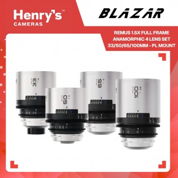 Blazar Remus 1.5X Full Frame Anamorphic 4 Lens Set 33/50/65/100mm - PL Mount