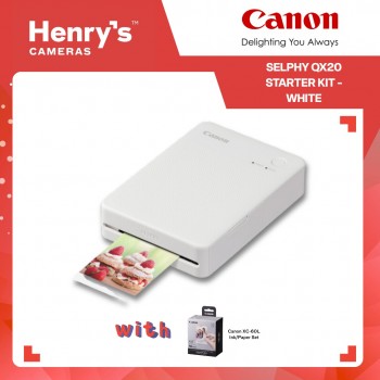 Canon Selphy QX20 Starter Kit - White Canon Selphy QX20 Starter Kit - White