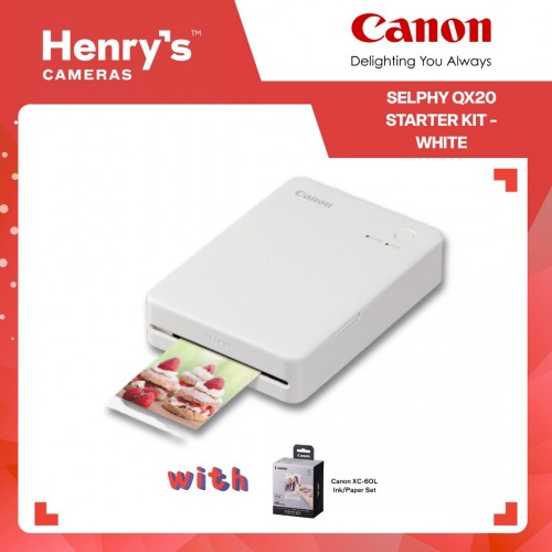 Canon Selphy QX20 Starter Kit - White