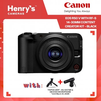 Canon EOS R50 V with RF-S 14-30mm Content Creator Kit - Black