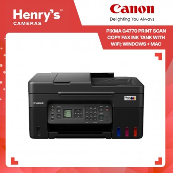 Canon Pixma G4770 Print Scan Copy Fax Ink Tank with WiFI; Windows + Mac Canon Pixma G4770 Print Scan Copy Fax Ink Tank with WiFI; Windows + Mac