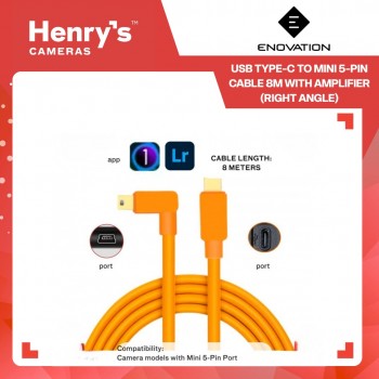 Enovation USB Type-C to Mini 5-Pin Cable 8m with Amplifier (Right Angle) Enovation USB Type-C to Mini 5-Pin Cable 8m with Amplifier (Right Angle)