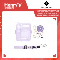 Enovation Glitter Case with Strap and Decorative Stickers for Instax Mini 12 - Lilac Purple Enovation Glitter Case with Strap and Decorative Stickers for Instax Mini 12 - Lilac Purple