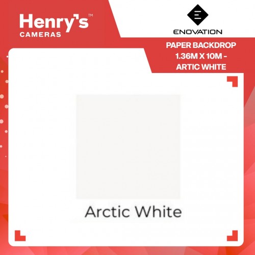 Enovation Paper Backdrop 1.36m x 10m - Artic White