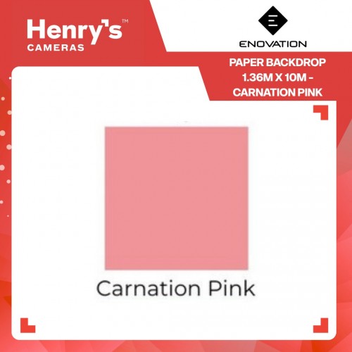 Enovation Paper Backdrop 1.36m x 10m - Carnation Pink
