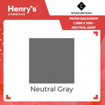 Enovation Paper Backdrop 1.36m x 10m - Neutral Gray