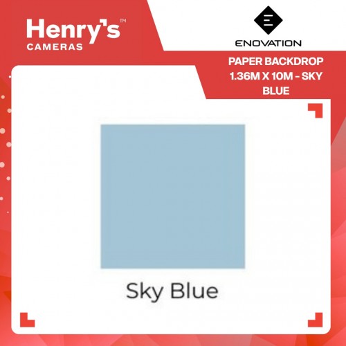 Enovation Paper Backdrop 1.36m x 10m - Sky Blue