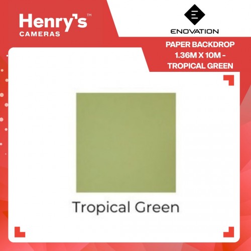 Enovation Paper Backdrop 1.36m x 10m - Tropical Green