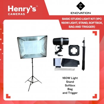 Enovation Basic Studio Light Kit (1pc 160W Light, Stand, Softbox, Bag and Trigger)