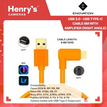 Enovation USB 3.0 - USB Type-C Cable 8M With Amplifier (Right Angle) Enovation USB 3.0 - USB Type-C Cable 8M With Amplifier (Right Angle)