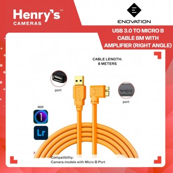 Enovation USB 3.0 to Micro B Cable 8m with Amplifier (Right Angle) Enovation USB 3.0 to Micro B Cable 8m with Amplifier (Right Angle)