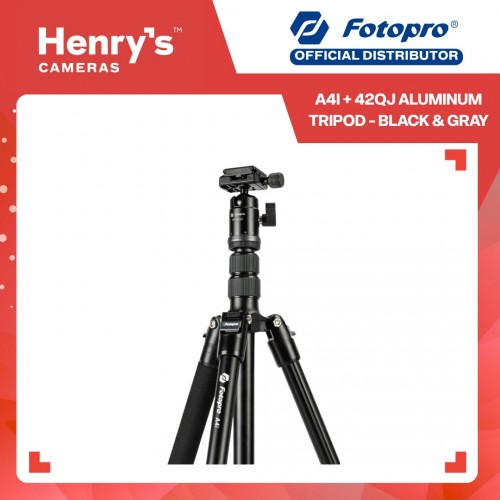 Fotopro A4i + 42QJ Aluminum Tripod - Black & Gray