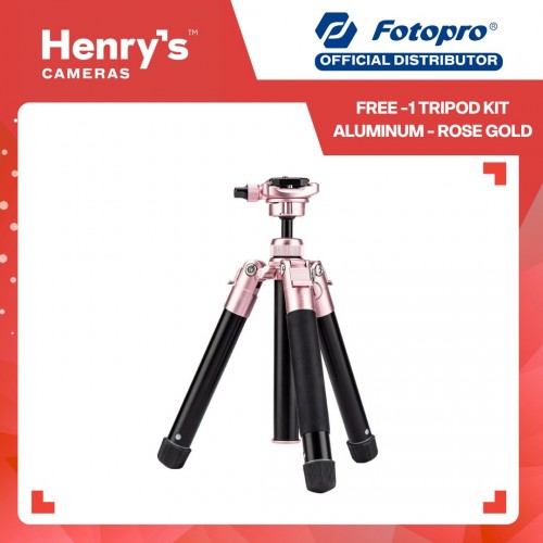 Fotopro Free-1 Tripod Kit Aluminum - Rose Gold