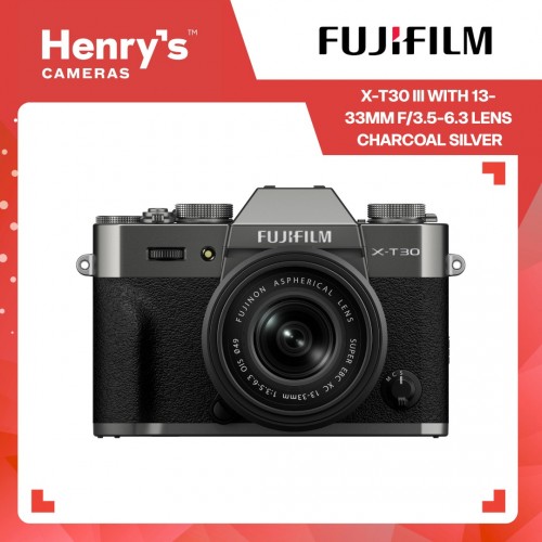 Fujifilm X-T30 III Mirrorless Camera with 13-33mm f/3.5-6.3 Lens - Charcoal Silver