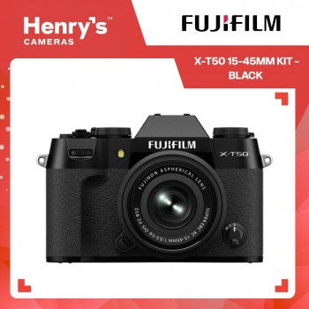 Fujifilm X-T50 15-45mm Kit Digital Mirrorless Camera - Black