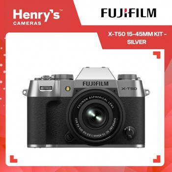 Fujifilm X-T50 15-45mm Kit Digital Mirrorless Camera - Silver