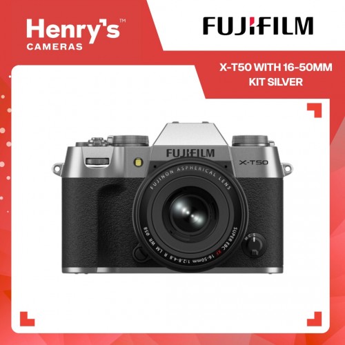 Fujifilm X-T50 16-50mm Kit Digital Mirrorless Camera - Silver