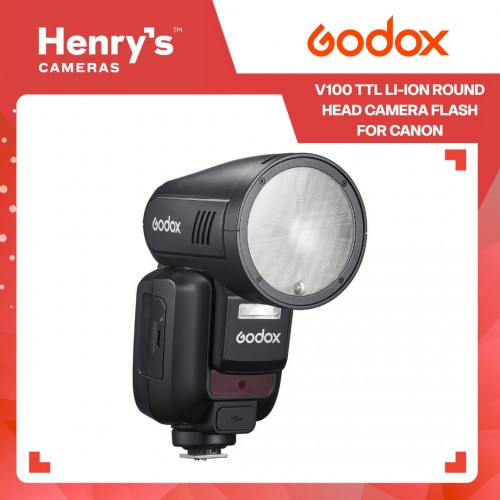 Godox V100 TTL Li-ion Round Head Camera Flash for Canon