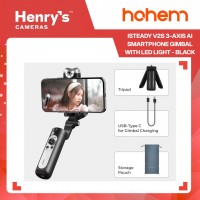 Hohem iSteady V2S 3-Axis AI Smartphone Gimbal with LED Light - Black