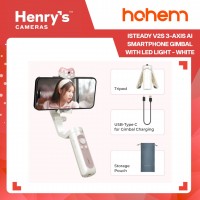 Hohem iSteady V2S 3-Axis AI Smartphone Gimbal with LED Light - White
