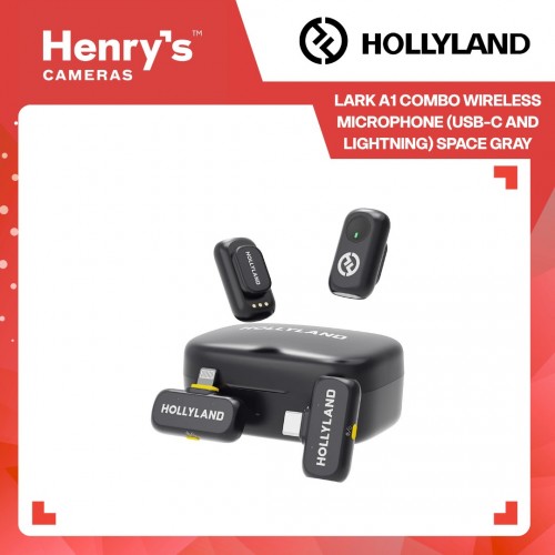 Hollyland Lark A1 Combo Wireless Microphone (USB-C and Lightning) Space Gray Hollyland Lark A1 Combo Wireless Microphone (USB-C and Lightning) Space Gray