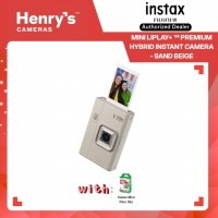 Fujifilm Instax Mini LiPlay+ Premium Hybrid Instant Camera - Sand Beige