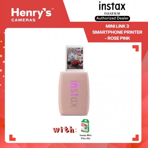 Fujifilm Instax Mini Link 3 Smartphone Printer - Rose Pink