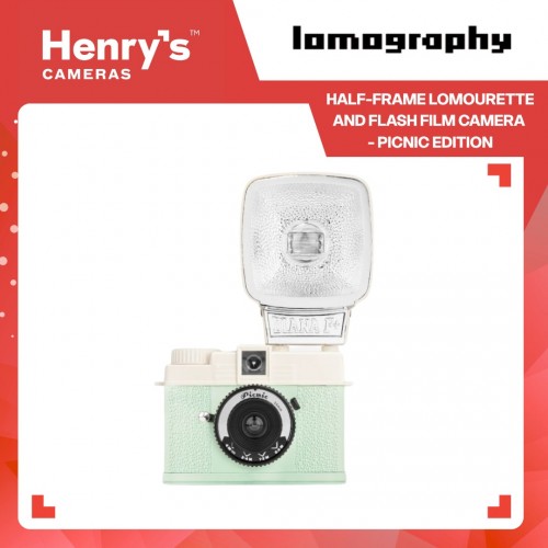 Lomography Half-Frame Lomourette and Flash Film Camera - Picnic Edition