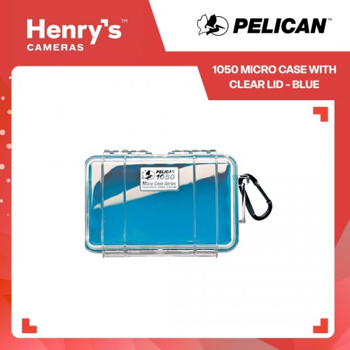 Pelican 1050 Micro Case with Clear Lid - Blue
