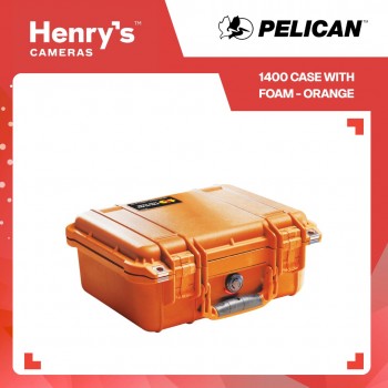Pelican 1400 Case with Foam - Orange