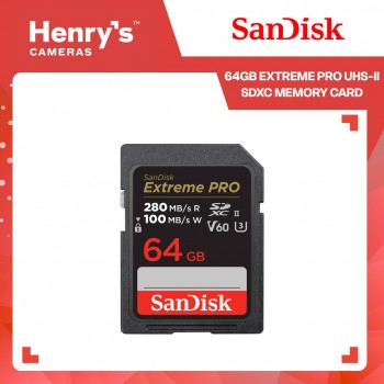 SanDisk 64GB Extreme PRO UHS-II SDXC Memory Card - SDSDXEP-064G-GN4IN SanDisk 64GB Extreme PRO UHS-II SDXC Memory Card - SDSDXEP-064G-GN4IN