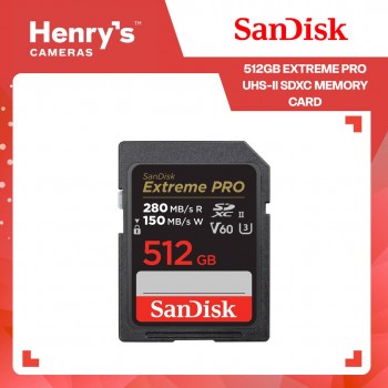 SanDisk 512GB Extreme PRO UHS-II SDXC Memory Card - SDSDXEP-512G-GN4IN