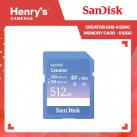 SanDisk Creator UHS-II SDXC Memory Card - 512GB SanDisk Creator UHS-II SDXC Memory Card - 512GB